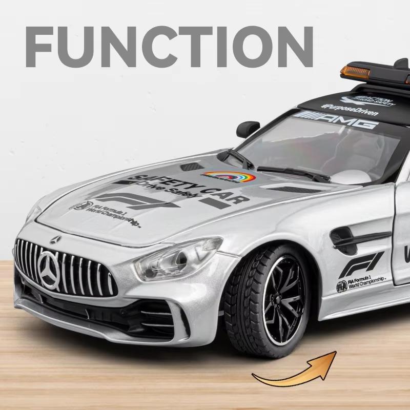1/24 Автомобиль Benz Safety Battery Amg Battery F1, Тип модели, с фарами, подходит для коллекционирования гоночных автомобилей