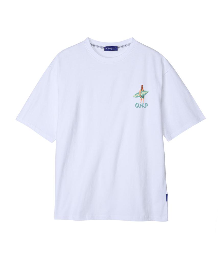 OHP Ohpxjoy4 Surferman Полуоверсайз Футболка с коротким рукавом P