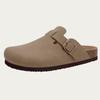 Bebealy Classic Suede Clogs For Women Cork Footbed Beach Slippers Fashion Women Mules With Arch Support Soft Men Clogs Slippers