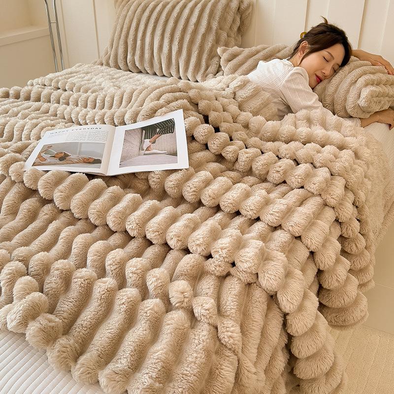 Плюшевое одеяло Falei Плюшевое одеяло Noon Sleeping Одеяло Coral Velvet Cover Одеяло Winter Thick Plush Blanket