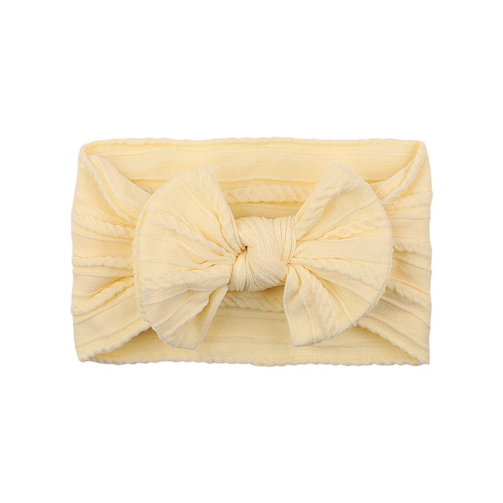 Детская повязка на голову, Эластичная повязка с широким краем и бантом