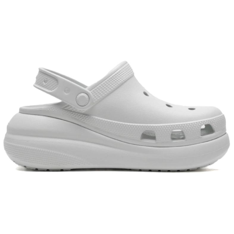 Crocs Crocs Puffs Comfortable and Versatile Simple Commuter Hole Shoes for Men and Women Light Grey