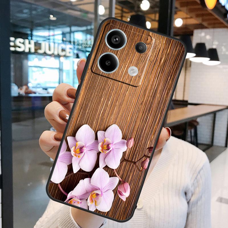 Цветной чехол с цветами орхидеи для Xiaomi Redmi Note 14 Pro 10 11 12 13 15 Pro Plus Redmi 15C 14C 10C 12C 13C 15 Чехол