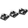3Pcs Trapezoid Diamond Grinder Concrete Grinding Shoes Cutting Tool Disk Set 16# Black