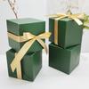 10/50 шт. зеленая квадратная коробка конфет, подарочная коробка, упаковочная коробка, вечерние, свадебные принадлежности, принадлежности для выпечки