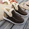 Large Size New Winter Women's Cotton Shoes, Piled and Thickened Rough Edge Warm Flat Cotton Shoes
