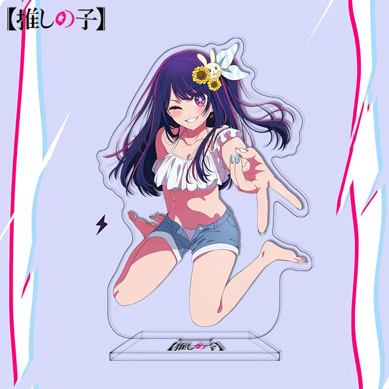 Anime Figure Oshi No Ko Acrylic Stand Model Plate Hoshino Ai Akuamarin Rubii Standing Sign Desk Display Ornament Props Fans