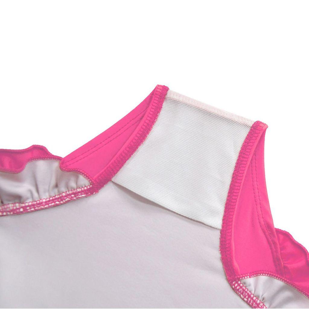 Детский Девочки Аниме Мультфильм K-Pop Руми Зои Мира Принт Волан Без рукавов Слитный Купальник Купальный костюм