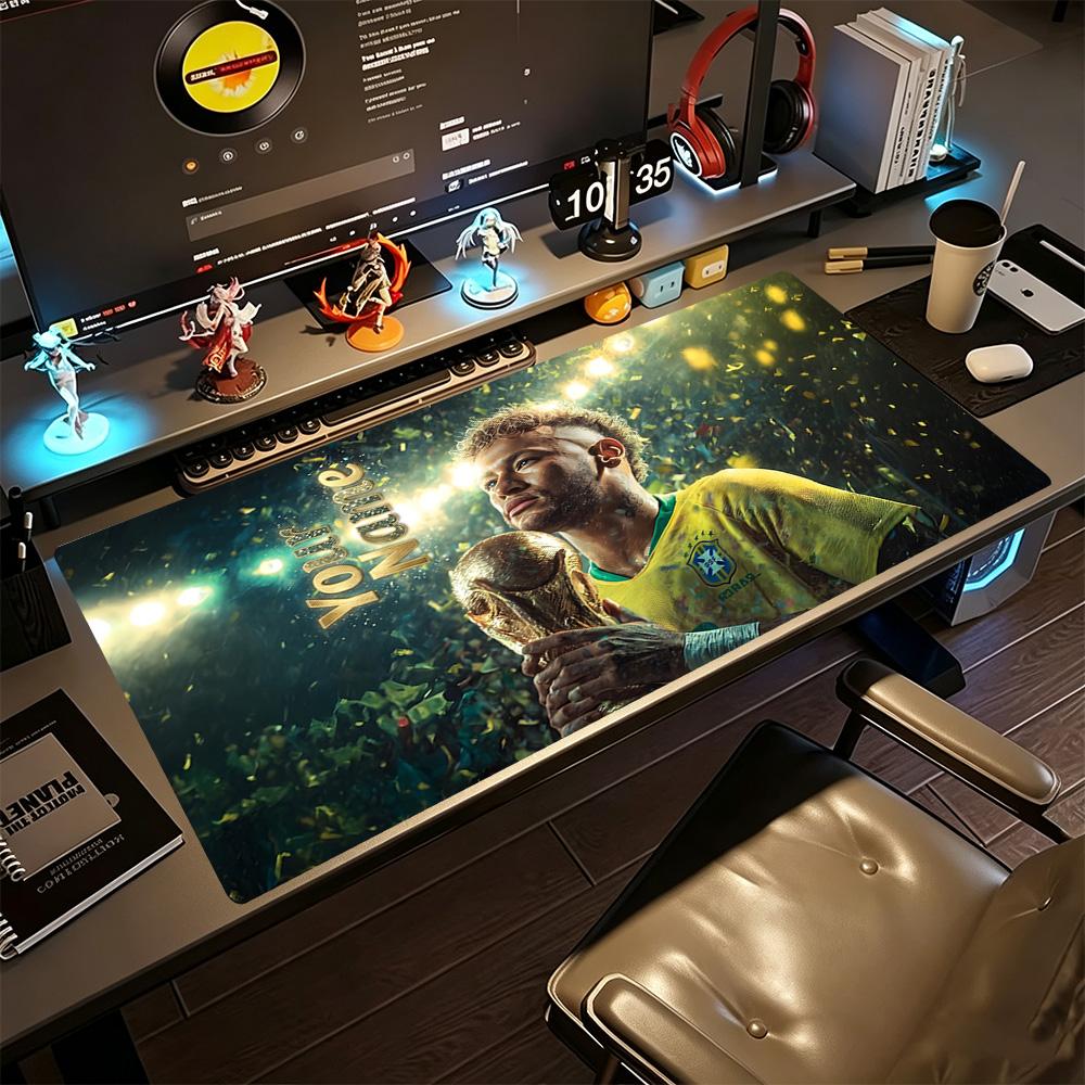 Golden Celebration Moment Neymar Personalized Name Mouse Pad Desk Mouse Pad Desktop Mouse Pad Non-Slip Rubber Bottom