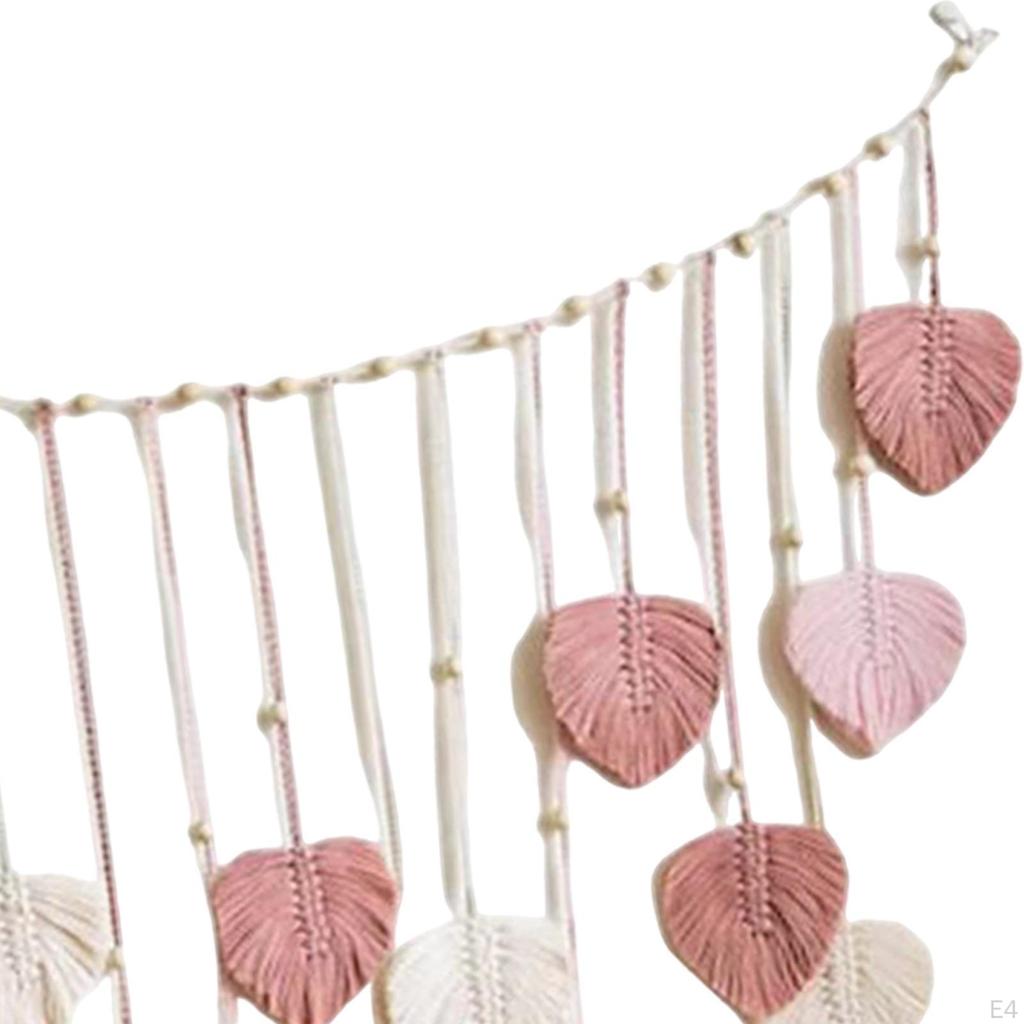 Изготовленные вручную листья-кисточки, макраме, настенное украшение для декора квартиры