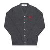 Comme Des Garçons Play Двойной Красное Сердце Кардиган с V-образным вырезом Ax N058 051