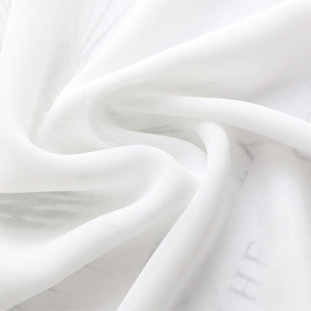 KINOKINO Chiffon Solid 100D Polyester Organza 150cm 5m Fabric, Color, (White, Approx. Wide, Long)