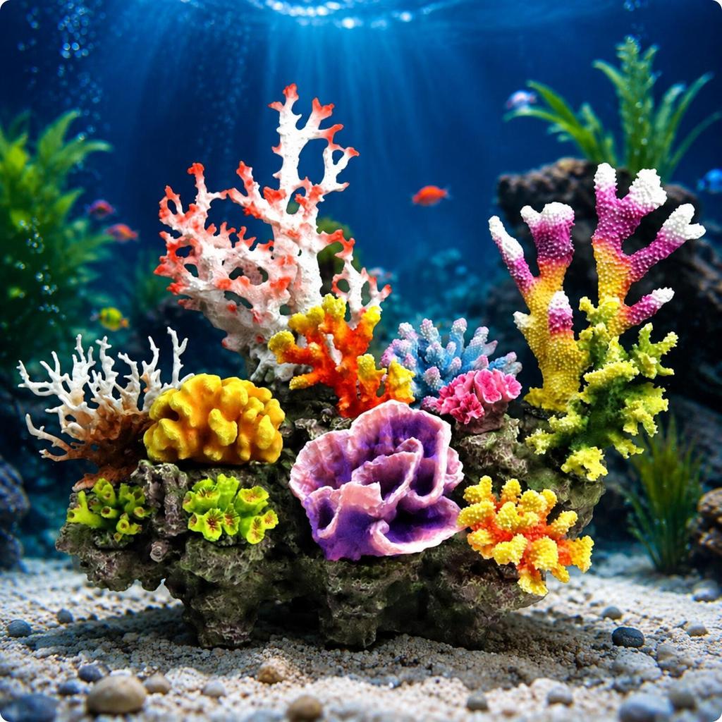 Смола Коралл Украшение для Аквариума Подводный Искусственный Водный Пейзаж