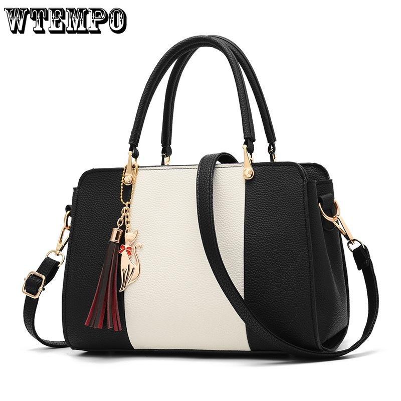 WTEMPO Сумка через плечо для женщин, сумки-мессенджеры, женская сумка из искусственной кожи в стиле ретро с кисточками