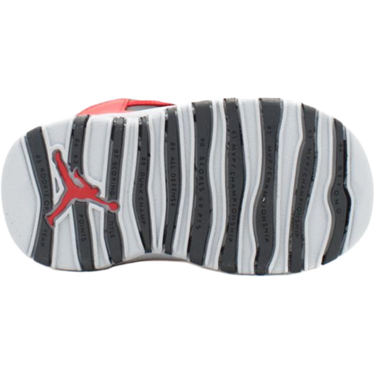 Air Jordan 10 Retro TD Bulls Over Broadway Детские кроссовки Красный Тренажерный красный Черный Волчий серый 310808-601