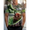 Men Tees Summer Tool Engineering Printed T-shirt Men's Casual Street Style Elastic Round Neck 3d T-shirts