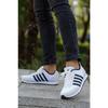 Мужские повседневные удобные кроссовки на мягкой подошве в белую, черную полоску, удобные кроссовки на шнуровке, спортивная обувь