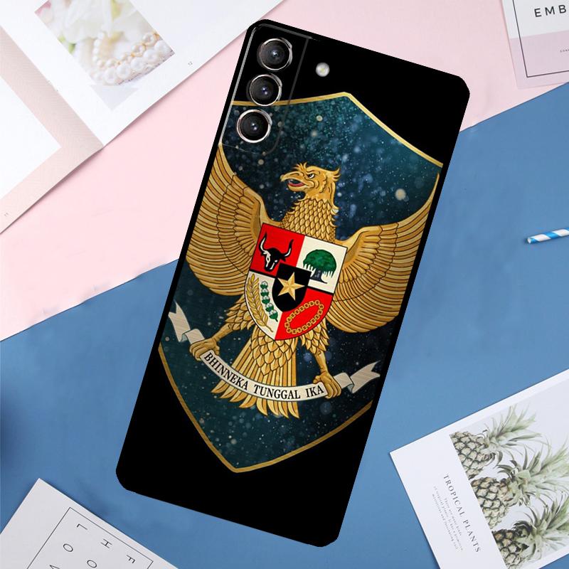 Чехол-карта с флагом Индонезии для Samsung Galaxy S25 Ultra S21 S22 S24 S23 Ultra S9 S10 Plus S21 FE S25 FE Задняя крышка