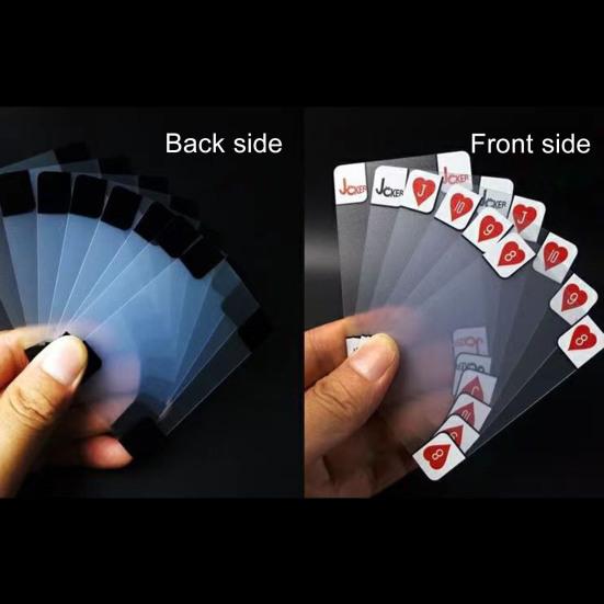 54 шт./Набор Прозрачные Карты для Покера Водонепроницаемые ПВХ Прозрачная Колода Карт Детям Взрослым Семейный Вечер Многопользовательская Интерактивная Классическая Карточная Настольная Игра