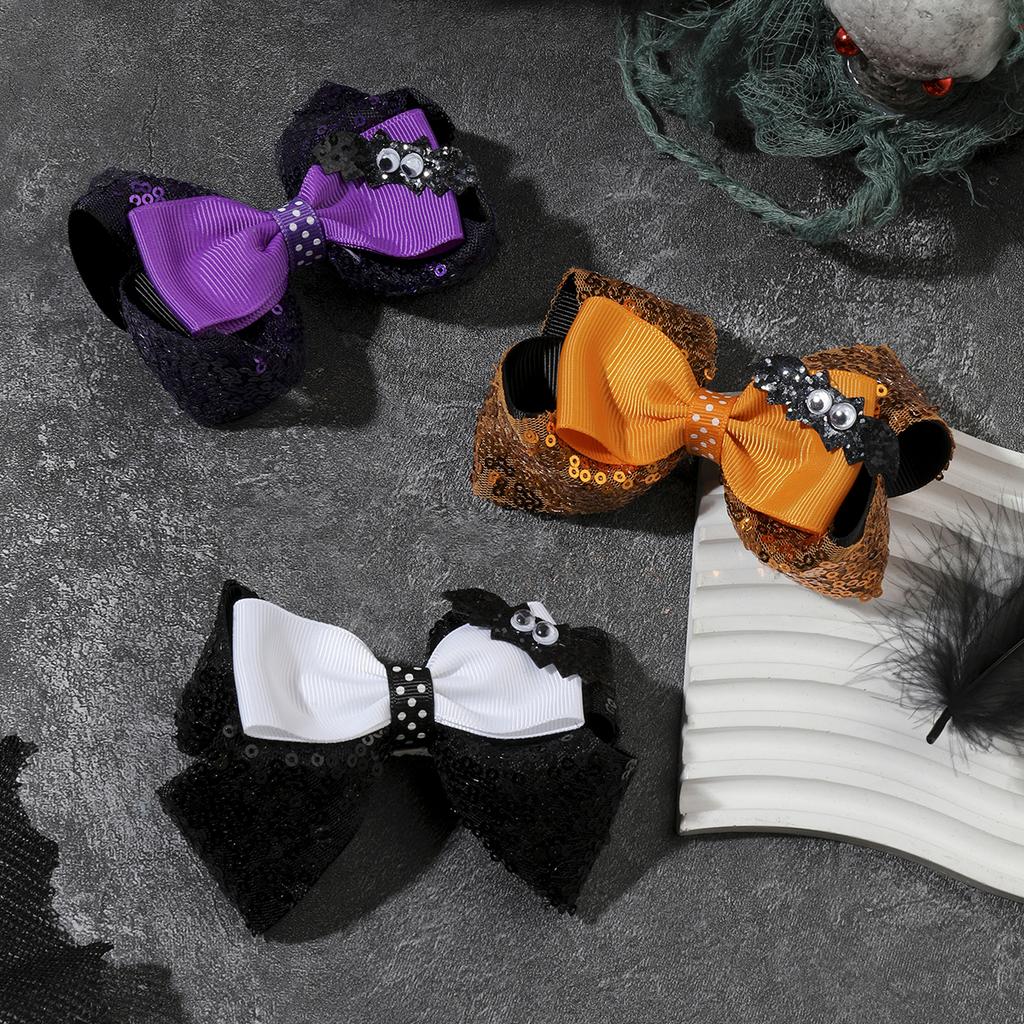 Новая Мода Хэллоуин Кружево Блестки Мультяшный Бант Милые Заколки для Волос для Девочек Детские Головные Уборы Зажим для Волос Заколки для Волос Аксессуары для Волос
