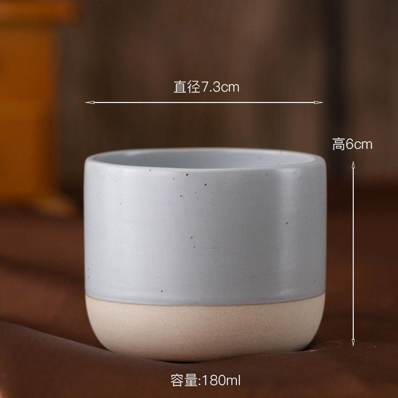 Coarse Pottery Concentrated Coffee Cup Retro Ceramic Kung Fu Teacup Master Tea Cup Office Household Water Cup