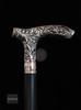 Victorian Walking Cane Brass Walking Stick Sterling Silver Looking Like Cane