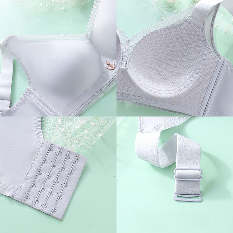 Sexy Large Size Adjustable Non-marking Underwear Female Thin Section of Large Breasts On The Support Anti-slip Polymerization To Collect Breasts Bra