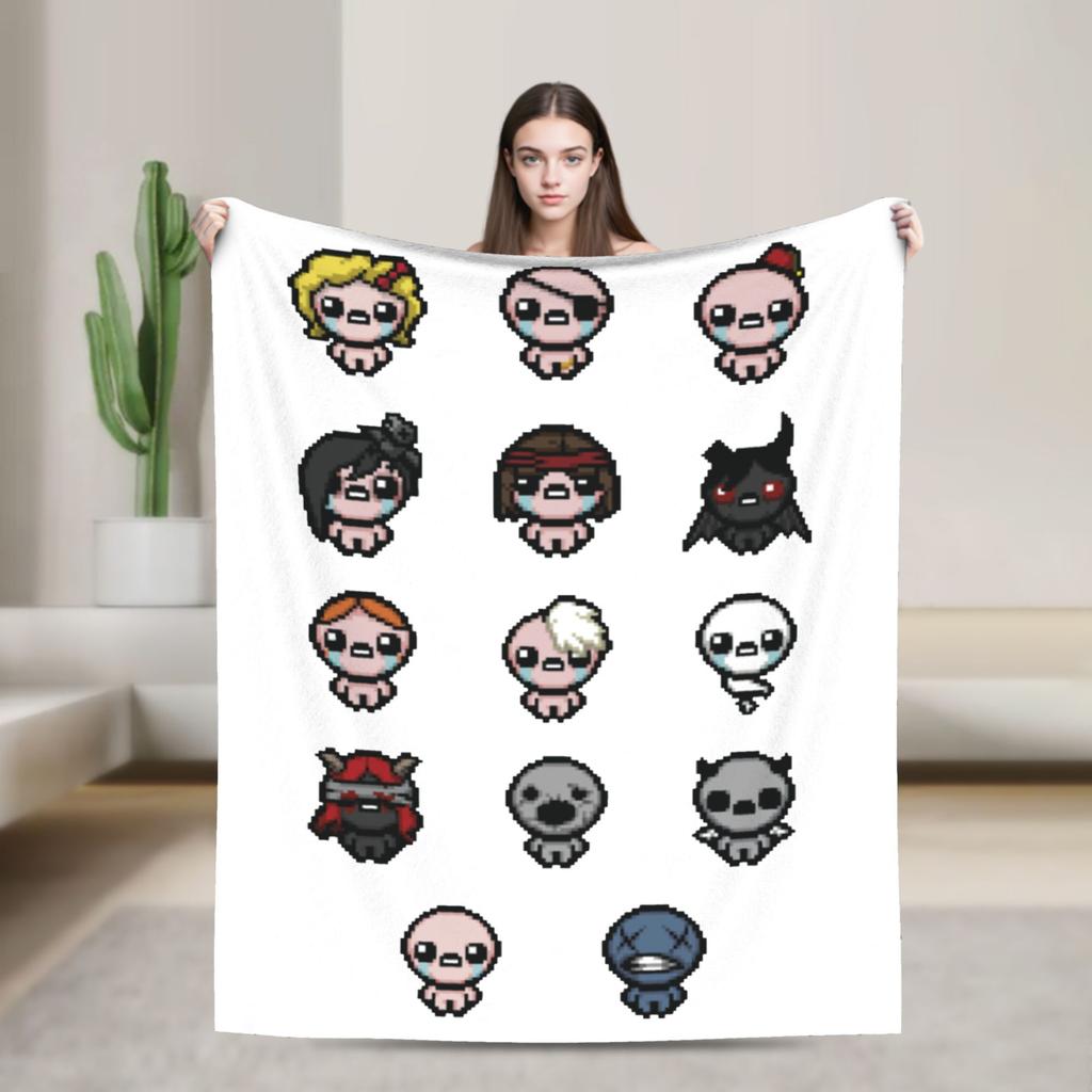 Пледы с персонажами The Binding of Isaac Фланелевые Забавные Теплые Пледы для Спальни Осень/Зима Путешествия