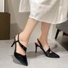 New Design High Heels Gladiator Sandals Woman Pumps Buckle Strap Sandals Sexy Pointed Toe Wedding Banquet Shoes Tacones De Mujer