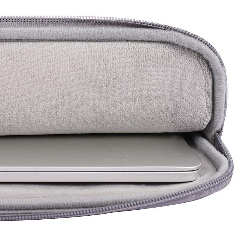 Universal Laptop Sleeve Case MacBook Lenovo HP 13 Inch Tablet Notebook Protective Bag PU Leather Gray