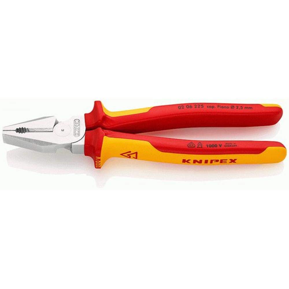 KNIPEX 1000V Insulated Heavy-Duty Pliers, 225mm, 206225