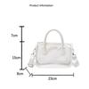 Clear Waterproof Handbag Transparent PVC Jelly Bag for Women Shoulder Messenger Purse for Beach Travel Tote and Shopping