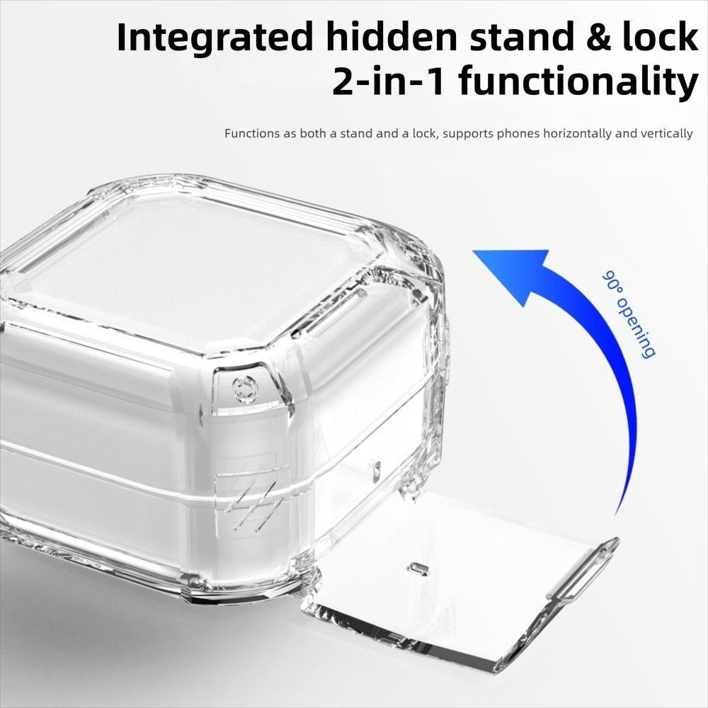 with Phone Stand Protective Case Transparent Earbuds Cover for Samsung Galaxy Buds4/4pro Travel