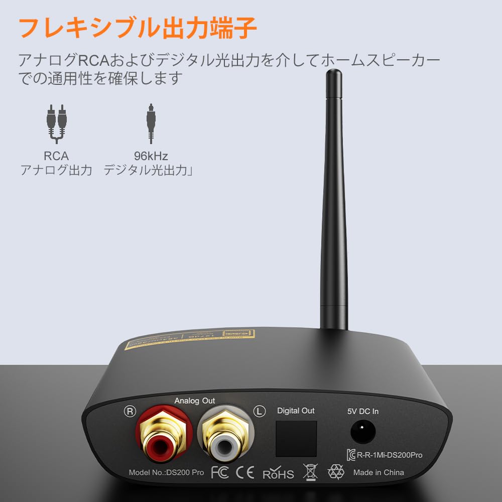 1Mii Bluetooth ЦАП HiFi LDAC Bluetooth-приемник Bluetooth-аудиоприемник ЦАП-преобразователь Выход для приема музыки с мобильного устройства по беспроводному аудио 5.3