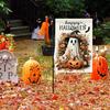 1pc Happy Halloween Garden Flag Cute Ghost Pumpkin Print Suitable for Halloween Yard Outside Decoration No Flag Pole 12X18 Inch