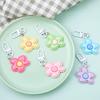 1PC Flower Keychain Decoration Plastic Gift DIY Design Pendant Creativity Lobster Buckle Party Keychain Marker