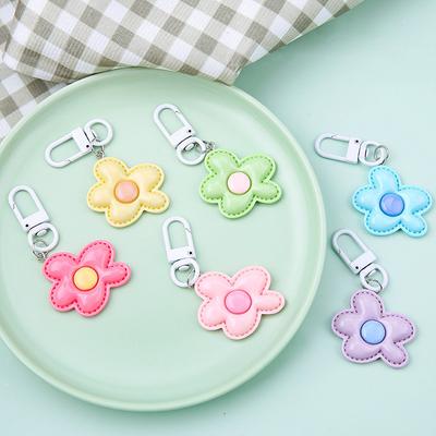 1 шт. Цветочный брелок Украшение Пластиковый подарок DIY Дизайн Подвеска Креативность Карабин Вечеринка Брелок Маркер