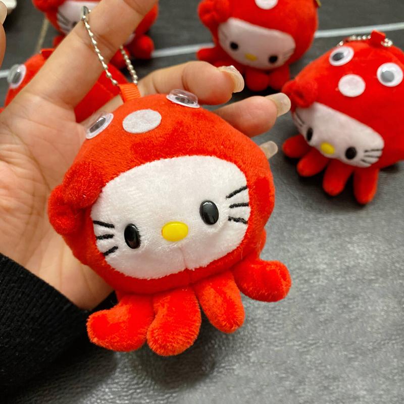 Милый осьминог кошка плюшевая кукла игрушки кулон брелок рюкзак подвески украшения подарки