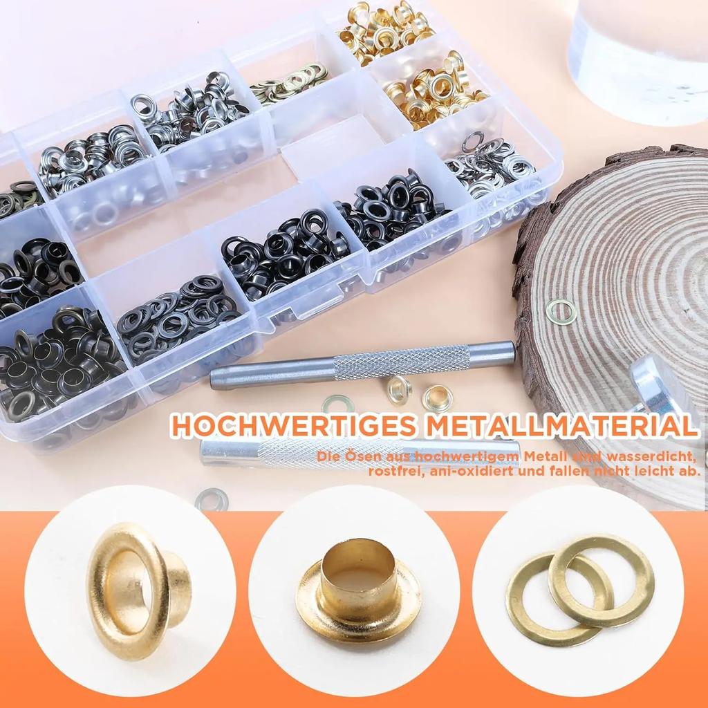 Набор металлических люверсов, многофункциональный набор плоскогубцев для ремня, одежды, брезента, штор, обуви, люверсов для палаток, набор инструментов для установки люверсов