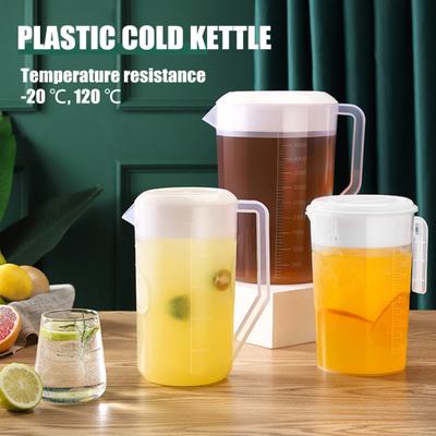 Небьющийся пластиковый кувшин для воды с крышкой, чайник для холодного чая без содержания бисфенола А, кувшин для холодного чая, банка для лимонада, сока, напитков для горячих и холодных напитков