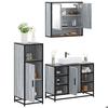 VidaXL 3-piece Bathroom Furniture Set Sonoma Grey, Bathroom Cabinet, Bathroom Cupboard, Furniture 3301003
