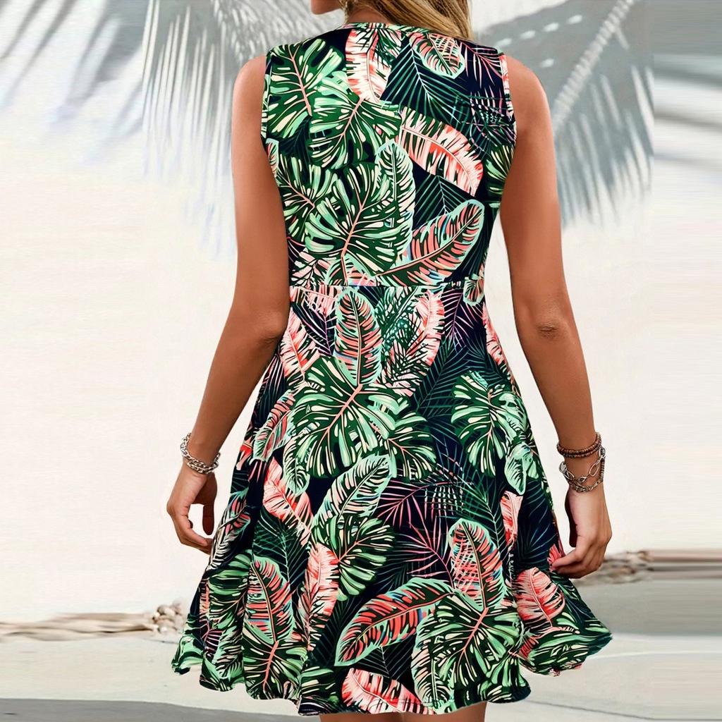 Women's Casual Sleeveless Sundress Plain Long Summer Beach Maxi Dress