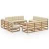 Day and Night - Day and Night Garden Furniture 13 Pieces with Cushions Solid Pine Wood