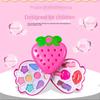 Children Makeup Toys Girl Strawberry Cosmetic Set Diy Princess Box Safe Water Soluble Play House Beauty Birthday Gift for Girls