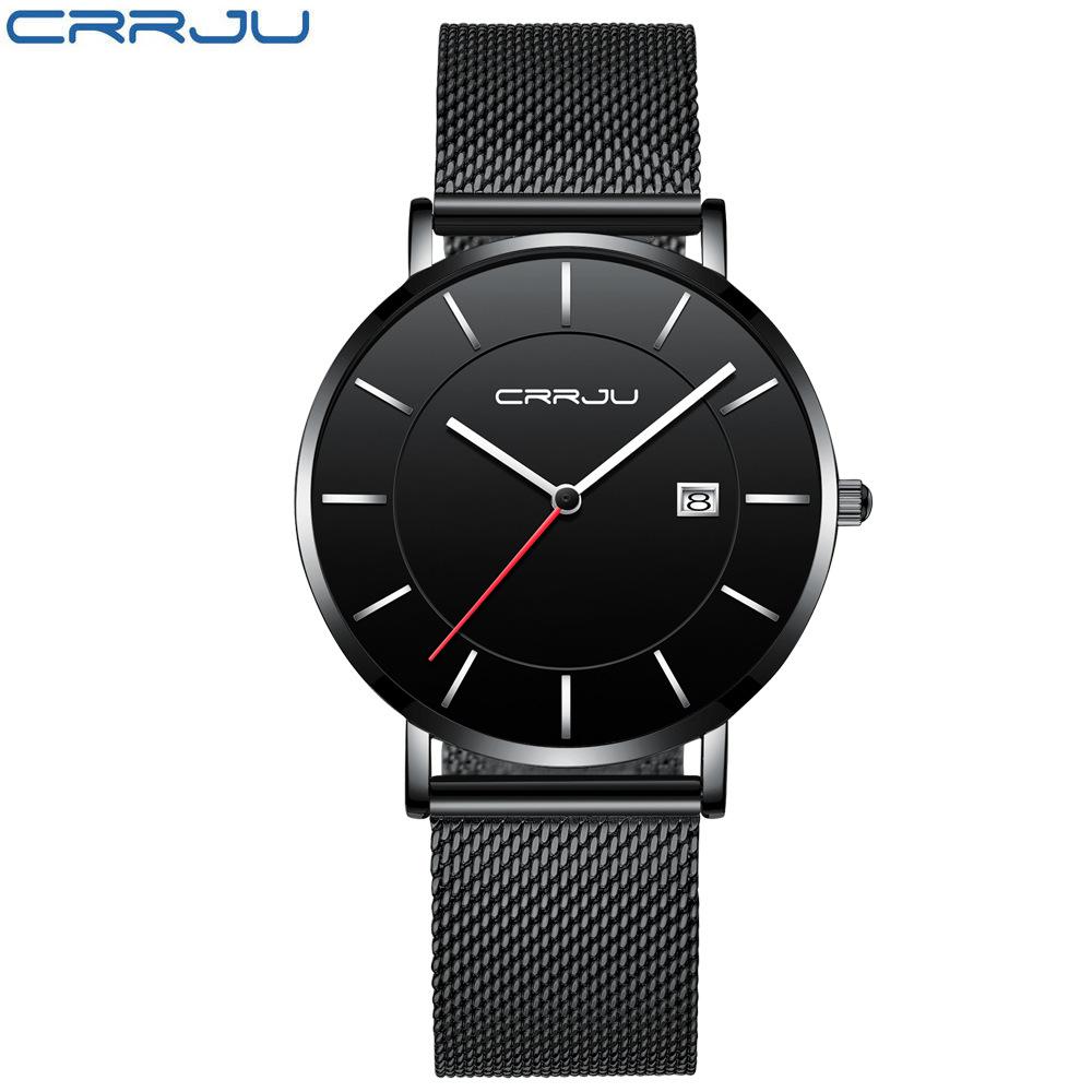CRRJU New Men's Watch Ultra-thin Simple Business Men's Watch Fashion Watch Men
