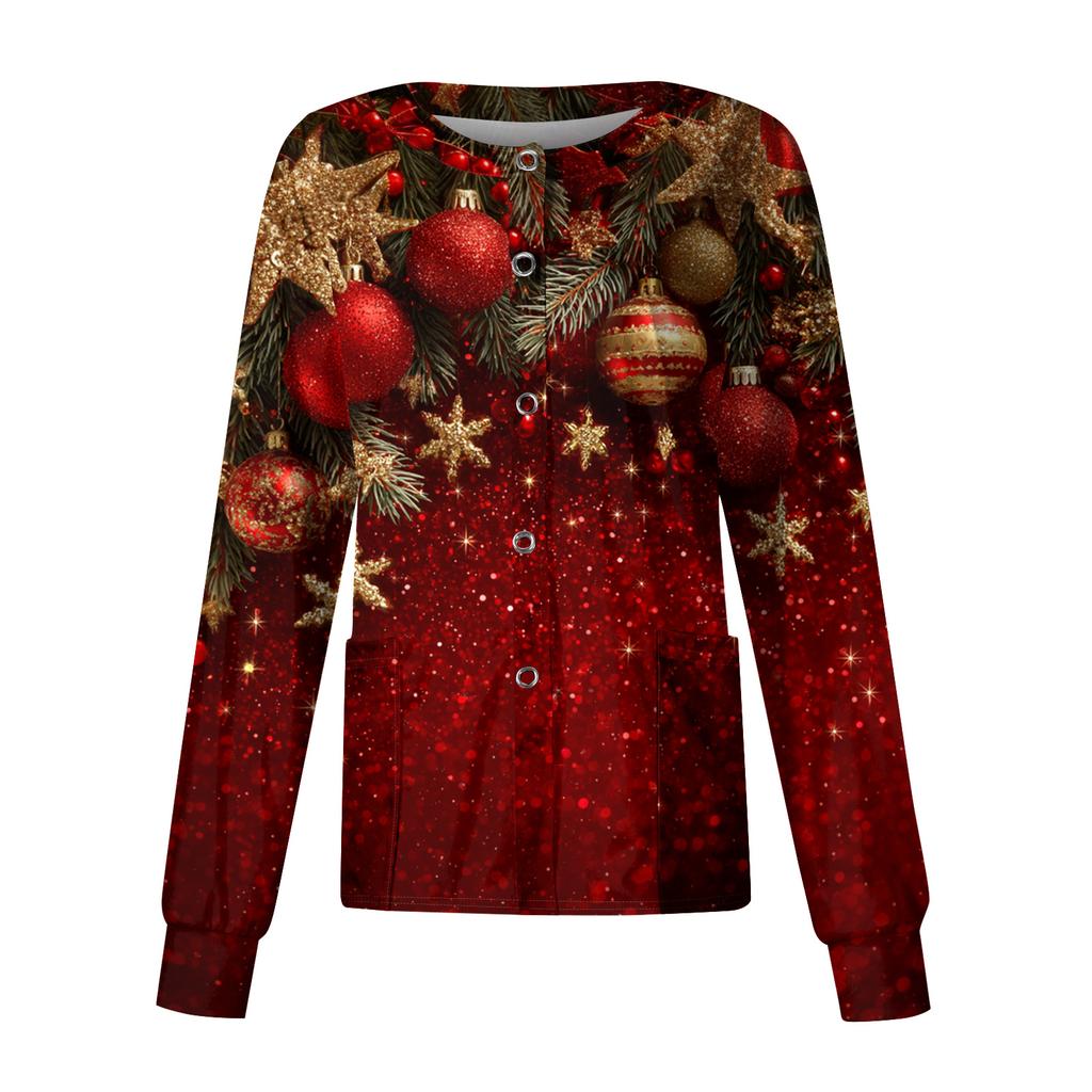 Women's Casual Long Sleeve Single Breasted Printed Dry-nurse Top