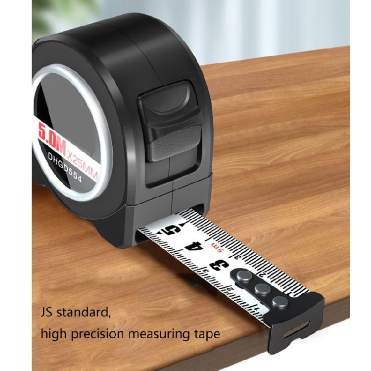 Shockproof Retractable Steel Tape Rule With Fixed Position Locking System Ergonomic Grip Strong Scale For Job Sites