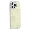 For iPhone 16 Pro Max Case Pearl Bow Epoxy Design TPU+PC Phone Back Cover