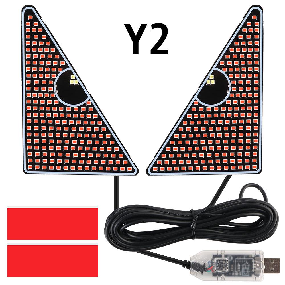 Мигающий светодиодный декоративный свет, светодиодные сигнальные огни, панель, свет «дьявольские глазки» для лобового стекла автомобиля, USB, светящийся гибкий светодиод для лобового стекла автомобиля