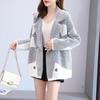 Autumn and Winter Thick Mink Velvet Women's Coat Loose with Suit Collar Knitted Cardigan Sweater Women's Outer Match